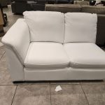 Genuine Leather White Love seat — Sectional Piece Only — photo 1
