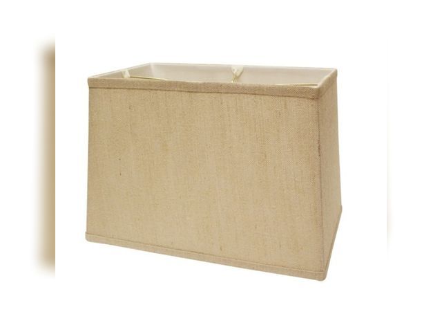 Slant Retro Rectangle Softback Lampshade with Washer Fitter Jute