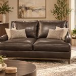 Klaussner Distinctions Luca 65" Leather Loveseat – Dark Brown — photo 1