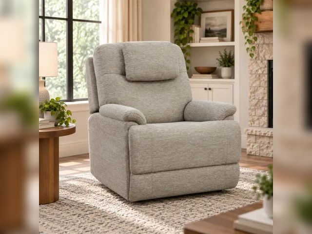 Flexsteel Zecliner Power Lift Sleep Recliner – Power Headrest & Lumbar – Light Gray
