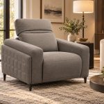 Macy’s Nevio 39" Fabric Power Recliner Chair with Power Headrests – Gray — photo 1