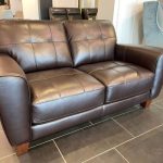 Kaleb 61" Tufted Leather Loveseat — photo 1