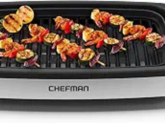 Chefman Smokeless Indoor Electric Grill, Extra Large Grilling Surface