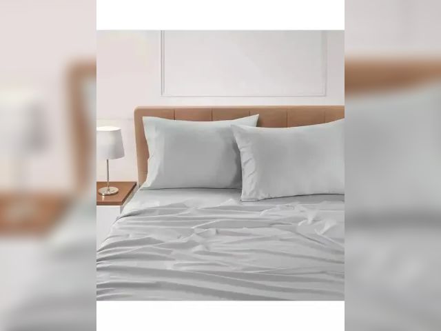 SleepRX 300 Thread Count 4-Pc. Sheet Set, Cotton-Bamboo - Lunar Rock Size: Full