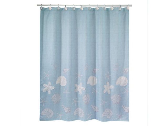 Avanti Sequin Shells Shower Curtain