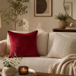 Ultra Soft Plush Solid 1-Piece Red Microfiber European Sham — photo 1