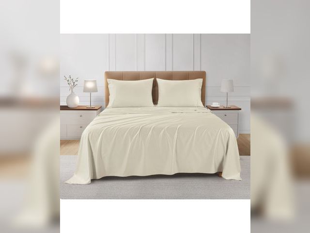SleepRX 300 Thread Count 4-Pc. Sheet Set, Queen - Color IVORY