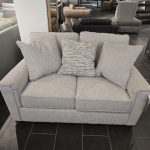 Bauhaus Furniture Group X71E-L Loveseat – Aida Sand Fabric with Feather Accent Pillows — photo 2