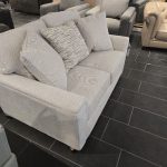 Bauhaus Furniture Group X71E-L Loveseat – Aida Sand Fabric with Feather Accent Pillows — photo 4